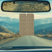 Griechischer Meander Key Square H Pattern Brown Autolufterfrischer