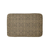 Griechischer Meander Key Square H Pattern Brown Badematte (Vorderseite)