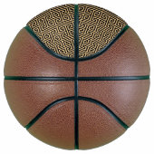 Griechischer Meander Key Square H Pattern Brown Basketball (Rechts)