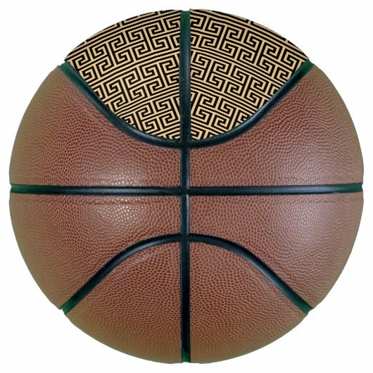 Griechischer Meander Key Square H Pattern Brown Basketball (Rechts)