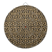 Griechischer Meander Key Square H Pattern Brown Dartscheibe (vorne)