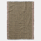 Griechischer Meander Key Square H Pattern Brown Decke (Vorderseite Vertikal)