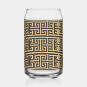 Griechischer Meander Key Square H Pattern Brown Dosenglas (Vorderseite)