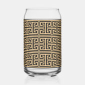 Griechischer Meander Key Square H Pattern Brown Dosenglas (Rückseite)