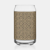 Griechischer Meander Key Square H Pattern Brown Dosenglas (Links)