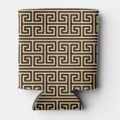Griechischer Meander Key Square H Pattern Brown Dosenkühler (Vorderseite)