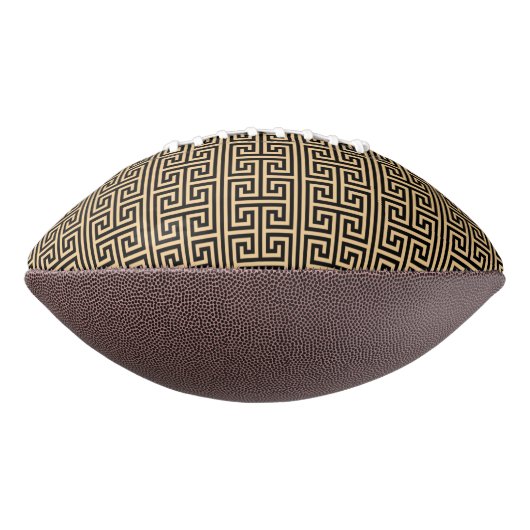 Griechischer Meander Key Square H Pattern Brown Football (Gedreht 90)