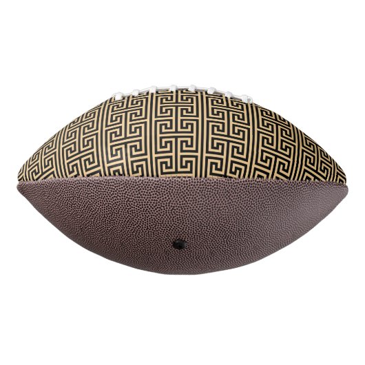 Griechischer Meander Key Square H Pattern Brown Football (Gedreht 270)