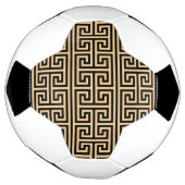 Griechischer Meander Key Square H Pattern Brown Fußball (Gedreht)