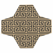 Griechischer Meander Key Square H Pattern Brown Fußball (Flach)