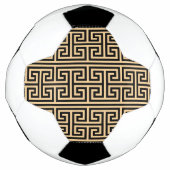 Griechischer Meander Key Square H Pattern Brown Fußball (Vorderseite)