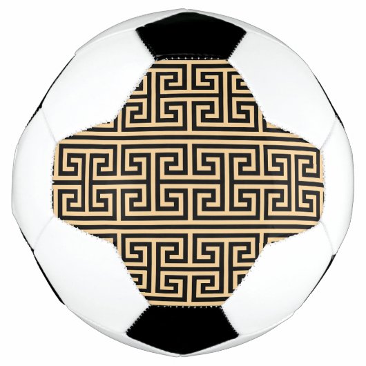 Griechischer Meander Key Square H Pattern Brown Fußball (Vorderseite)