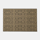 Griechischer Meander Key Square H Pattern Brown Fußmatte (Vorderseite)