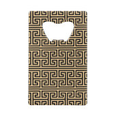 Griechischer Meander Key Square H Pattern Brown Geldbeutel Flaschenöffner (Vorderseite)