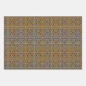 Griechischer Meander Key Square H Pattern Brown Geschenkpapier Set (Vorderseite)