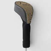 Griechischer Meander Key Square H Pattern Brown Golf Headcover (angewinkelt)