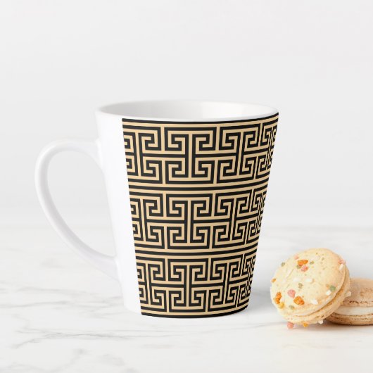 Griechischer Meander Key Square H Pattern Brown Milchtasse (Beispiel)