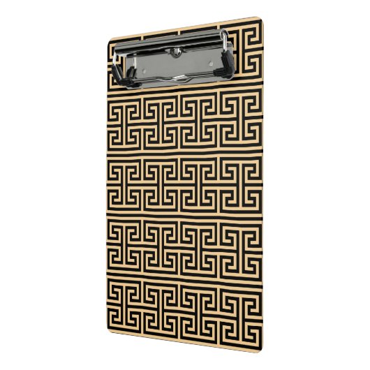 Griechischer Meander Key Square H Pattern Brown Mini Klemmbrett (Gewinkelt2)
