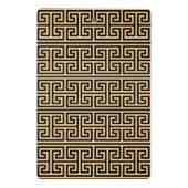 Griechischer Meander Key Square H Pattern Brown Mini Klemmbrett (Rückseite)