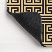 Griechischer Meander Key Square H Pattern Brown Mousepad (Ecke)