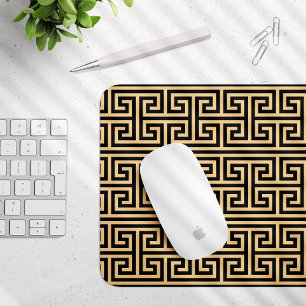 Griechischer Meander Key Square H Pattern Brown Mousepad