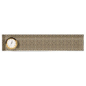 Griechischer Meander Key Square H Pattern Brown Namensplakette (Vorderseite)