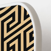 Griechischer Meander Key Square H Pattern Brown Pickleball Schläger (Linke Seite)