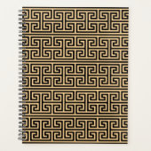 Griechischer Meander Key Square H Pattern Brown Planer (Vorderseite)