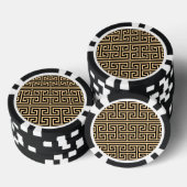 Griechischer Meander Key Square H Pattern Brown Pokerchips (Stapel)