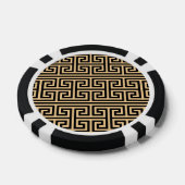 Griechischer Meander Key Square H Pattern Brown Pokerchips (Einzeln)