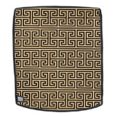 Griechischer Meander Key Square H Pattern Brown Rucksack (Abnehmbare Front)