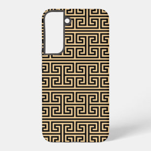 Griechischer Meander Key Square H Pattern Brown Samsung Galaxy Hülle