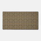 Griechischer Meander Key Square H Pattern Brown Schreibtischunterlage (Vorderseite)