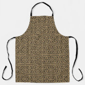 Griechischer Meander Key Square H Pattern Brown Schürze (Vorderseite)