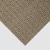 Griechischer Meander Key Square H Pattern Brown Seidenpapier (Ausschnitt)