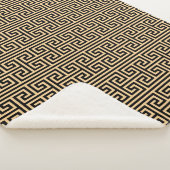 Griechischer Meander Key Square H Pattern Brown Sherpadecke (3/4)