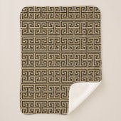 Griechischer Meander Key Square H Pattern Brown Sherpadecke (Vorderseite)