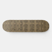 Griechischer Meander Key Square H Pattern Brown Skateboard (Horizontal)