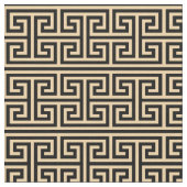 Griechischer Meander Key Square H Pattern Brown Stoff (Nahaufnahme)