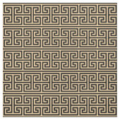 Griechischer Meander Key Square H Pattern Brown Stoff (Muster)