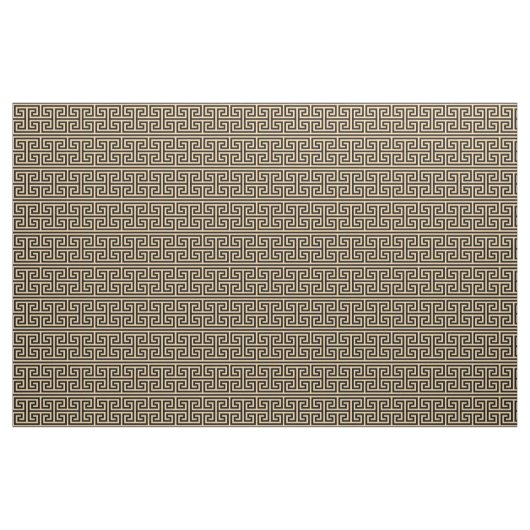 Griechischer Meander Key Square H Pattern Brown Stoff (Fat Quarter (45,7 x 55,9 cm))
