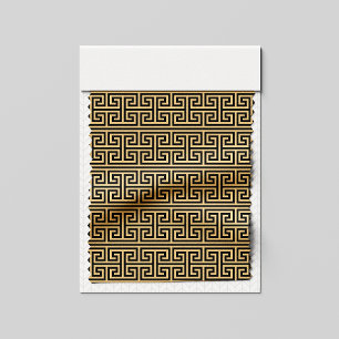 Griechischer Meander Key Square H Pattern Brown Stoff