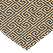 Griechischer Meander Key Square H Pattern Brown Tischdecke (Schrägansicht)