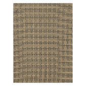 Griechischer Meander Key Square H Pattern Brown Tischdecke (Vorderseite)