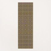 Griechischer Meander Key Square H Pattern Brown Yogamatte (Vorderseite)