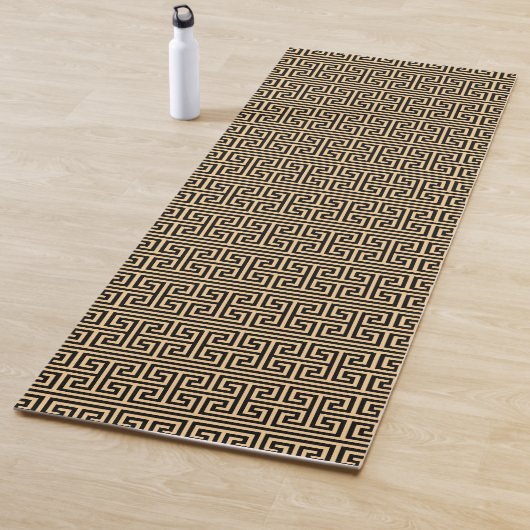 Griechischer Meander Key Square H Pattern Brown Yogamatte (Beispiel)