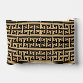 Griechischer Meander Key Square H Pattern Brown Zubehörtasche (Rückseite)