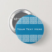 Griechischer Mustergewohnheitsknopf Button (Vorne & Hinten)
