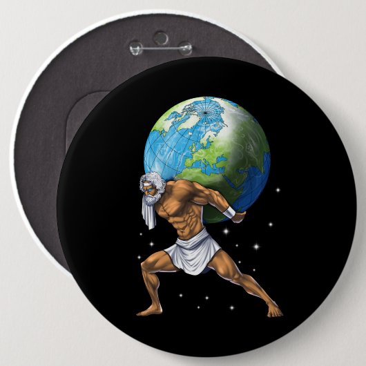 Griechischer Mythologie, Gott Atlas Button (Vorne & Hinten)