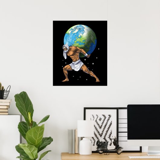 Griechischer Mythologie, Gott Atlas Poster (Heimbüro)